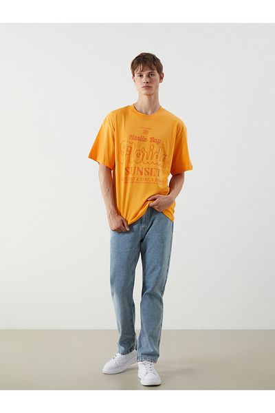 LC Waikiki Crew Neck Printed Combed Cotton Men's T-Shirt