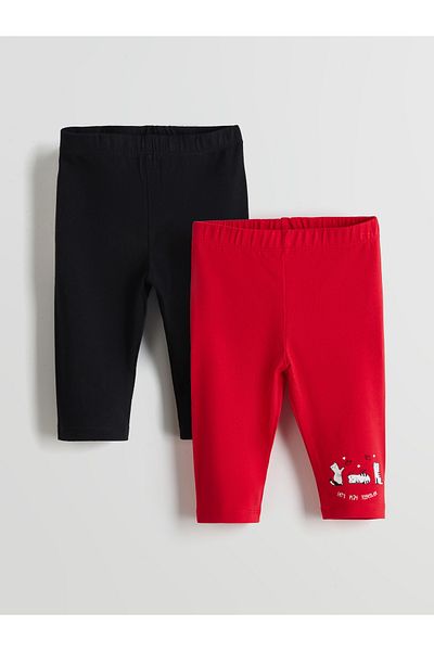 LC Waikiki Girl's Tights with Elastic Waist 2-Piece