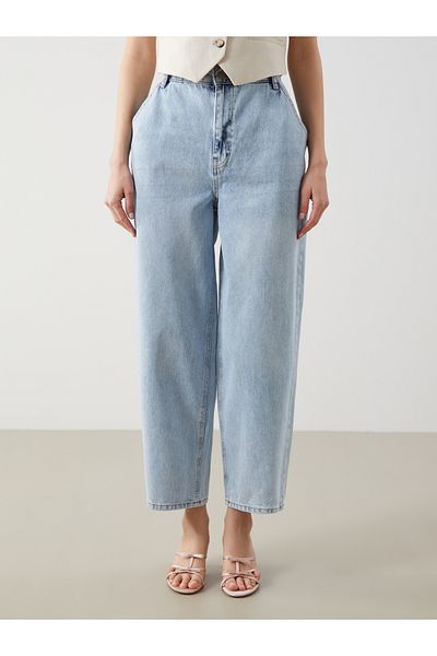 LC Waikiki Pantaloni Jean de damă Balloon Fit
