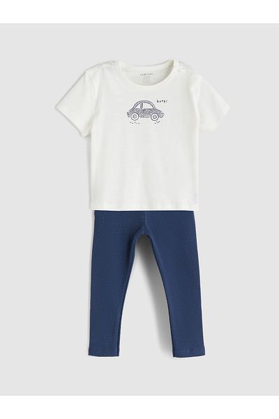 LC Waikiki Printed Baby Boy T-Shirt and Leggings 2 Pack