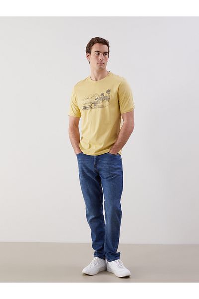 LC Waikiki Crew Neck Short Sleeve Printed Combed Cotton Men's T-Shirt