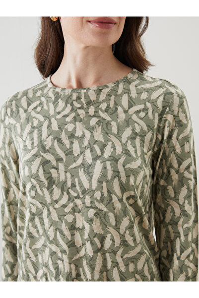 LC Waikiki Γυναικείο T-Shirt με μοτίβο με λαιμόκοψη