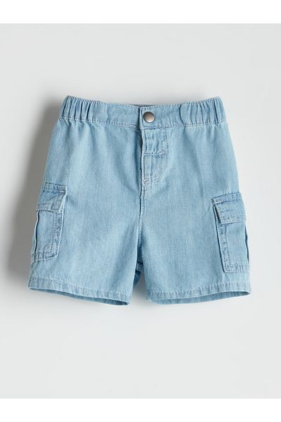 LC Waikiki Elastic Waist Baby Boy Jean Shorts