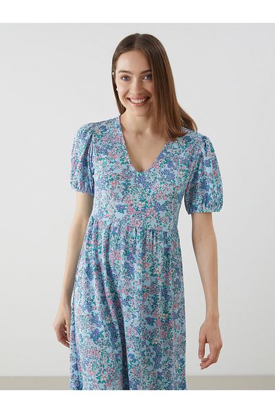 LC Waikiki Rochie de damă cu decolteu în V cu flori