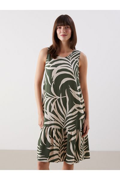 LC Waikiki Rochie cu guler rotund desenat