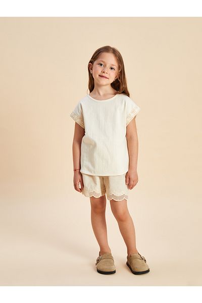 LC Waikiki Crew Neck Basic Girl's Blouse