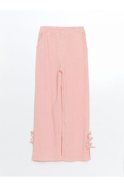 LC Waikiki Girls' Trousers with Elastic Waist and Bow Detail