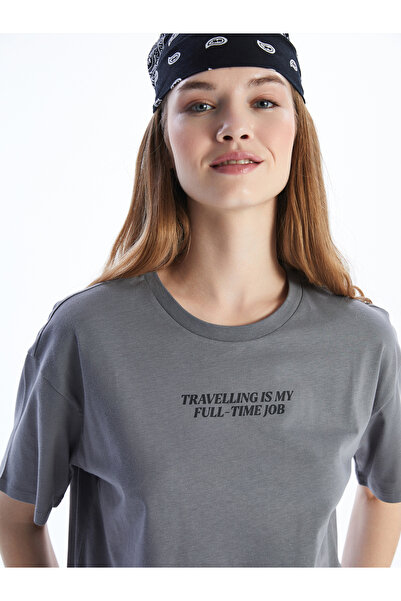 LC Waikiki Νοσταλγικό Μαϊμού με Εκτύπωση Γυναικείο Τιshirt