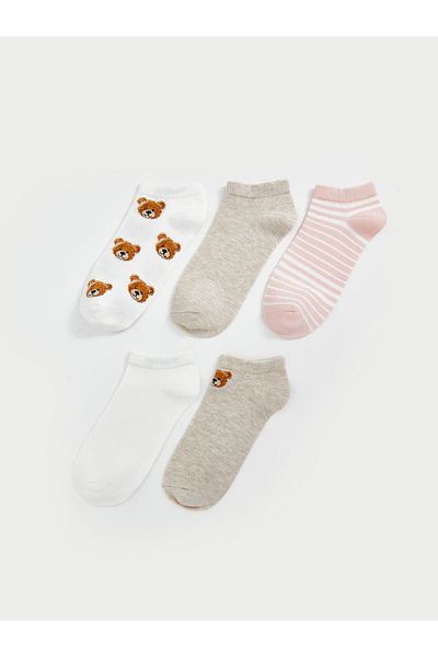 LC Waikiki Patterned Women's Booties Socks 5-Pack