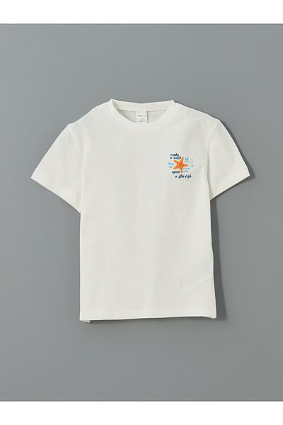 LC Waikiki Printed Boy's T-Shirt and Shorts 2-Piece