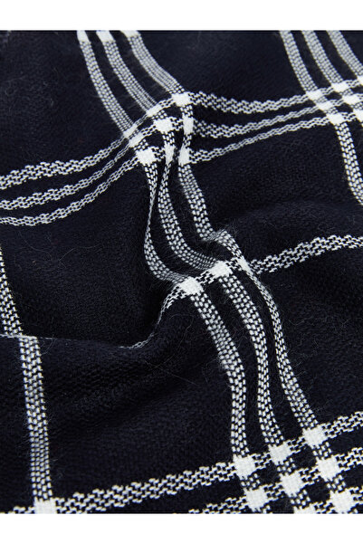 LC Waikiki Plaid Patterned Tassel Women's Scarf