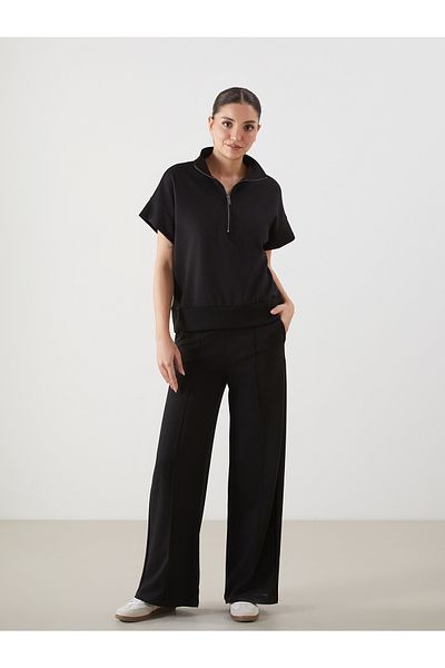 LC Waikiki Women's Stand Collar Oversize T-Shirt