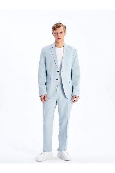 LC Waikiki LCWAIKIKI Blazer pentru bărbați, cu croiala strânsă, amestecată de in