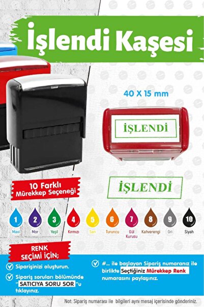 t tuğset etiket Çerçeveli İşlendi Kaşesi 10 Renk Mürekkep Seçeneği -T1431