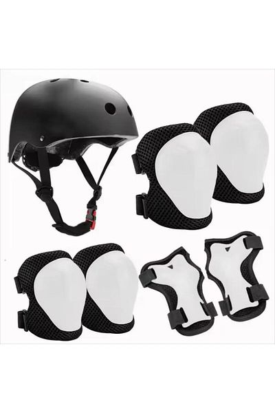 fun zone Kid's Bicycle Protective Gear Set Children's Knee Pads, Elbow Pads, Wrist Guards, Helmet Protection