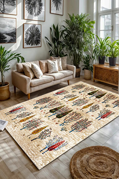 Halise Home Kaymaz Taban Yıkanabilir Kalın Dokulu Halı & Yolluk & Mutfak Halısı