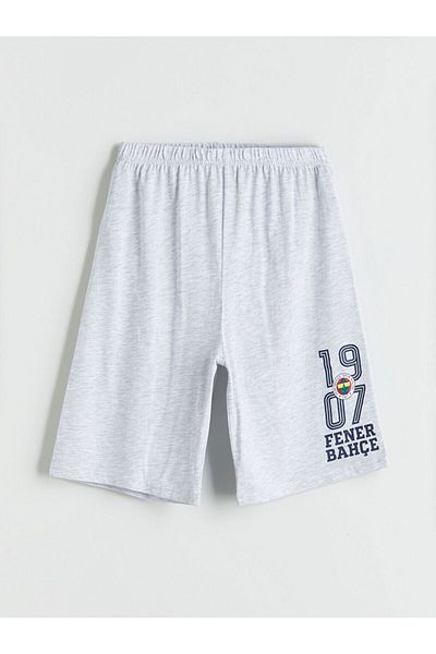 LC Waikiki Pantaloni scurți de pijama pentru băiat, albastru bleumarin, cu talie elastică, 2 piese