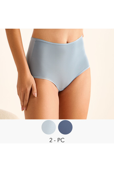 FAV Set of 2 - High Waist Microfibre Full Briefs