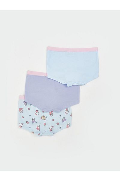 LC Waikiki Νέα σεζόν Hello Kitty μοτίβο για κορίτσια Boxer 3 τεμαχίων - S5PF77Z4