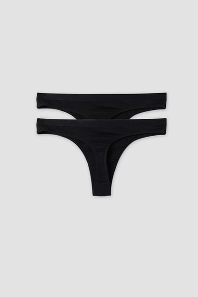 Woody 2-Piece Women's Panties-Nda - 199-Black