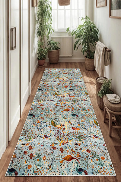 Halise Home Kaymaz Taban Yıkanabilir Kalın Dokulu Halı & Yolluk & Mutfak Halısı