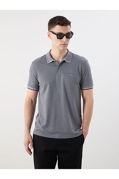 LC Waikiki Gray Polo Neck Men's T-Shirt