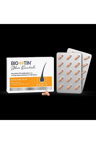 BIO-H-TIN Food Supplement, Bio-H-Tin, with Biotin, Selenium, Zinc, for Hair and Nail, 30 capsules