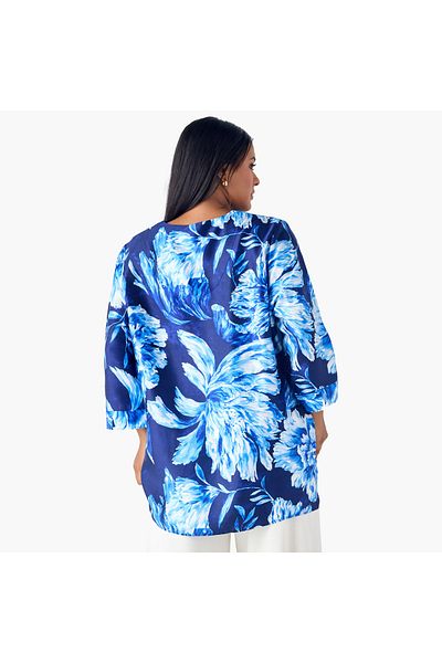 Ulla Popken Printed V Neck Top