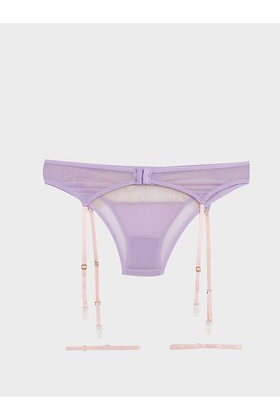 LC Waikiki Sari Lace Brazilian Panties and Garter Belt