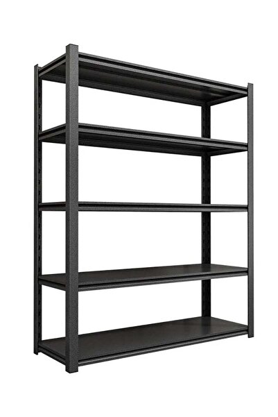 sharpdo Adjustable 5-Shelf Steel Storage Rack with Wheels