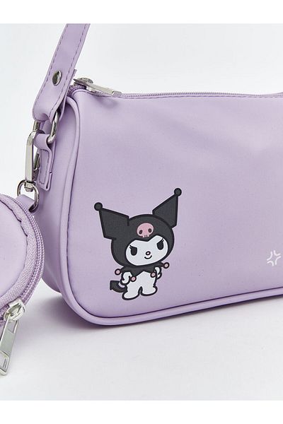 LC Waikiki Lilac Kuromi Printed Girl's Shoulder Bag and Wallet