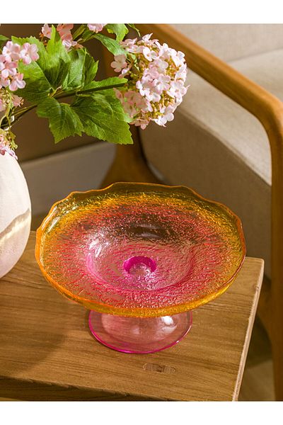 LC Waikiki Colorless Footed Glass Presentation Plate 21 cm