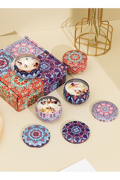 Generic Scented Candles Gift Set for Women, 4Pcs Aromatherapy Candles with Essential Oil, Home (Boho Style)