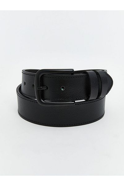 LC Waikiki Black Genuine Leather Men's Belt