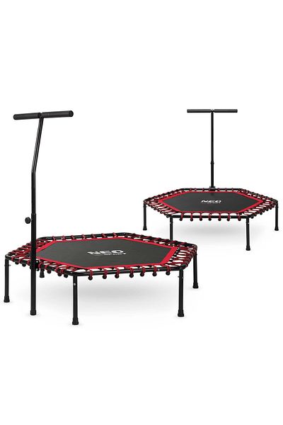 shumee Trambulina fitness cu mâner 127 cm Neo-Sport - hexagonală roșie