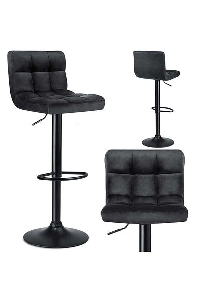 shumee Bar stool with backrest Monro black