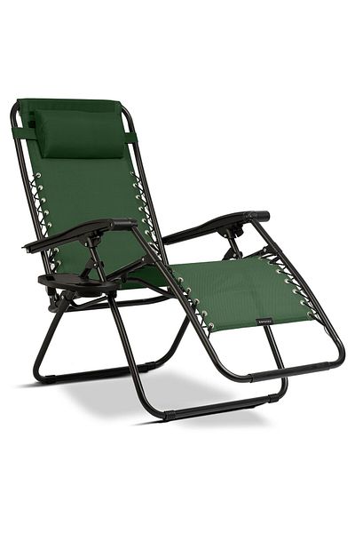 shumee Sofotel ChillWell folding garden lounger with cushion green
