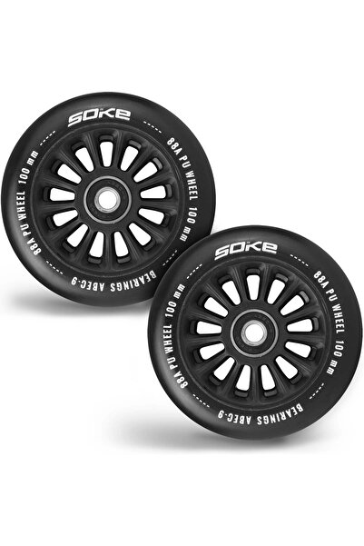 shumee Roți trotinetă W100 mm negre 2 buc