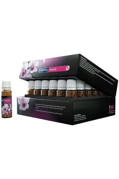 Orthomol , Beauty Food Supplement for Thin Skin with Collagen, Coenzyme Q10, 30 vials