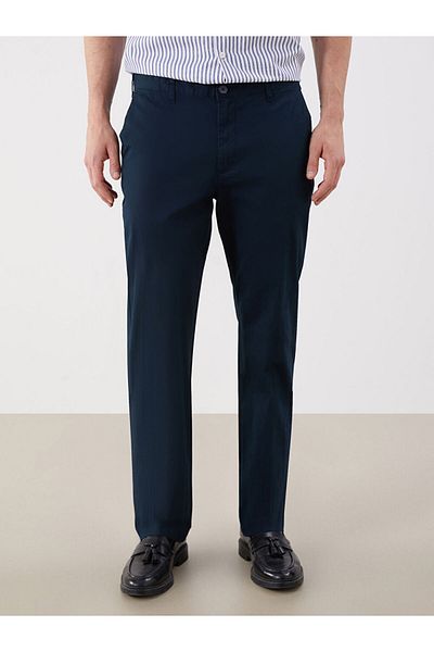 LC Waikiki Navy Blue Standard Fit Gabardine Men's Chino Trousers