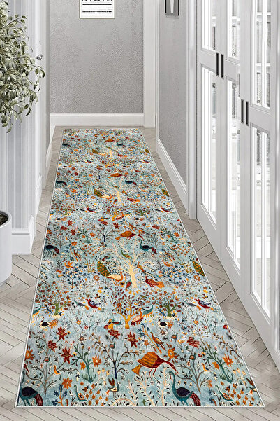 Halise Home Kaymaz Taban Yıkanabilir Kalın Dokulu Halı & Yolluk & Mutfak Halısı