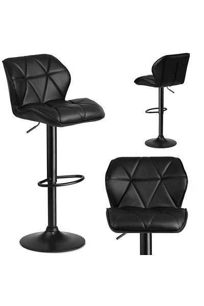 shumee Black Castle bar stool with backrest