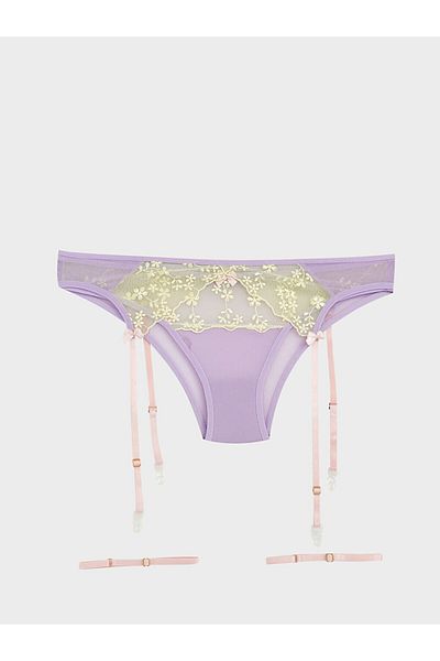 LC Waikiki Sari Lace Brazilian Panties and Garter Belt