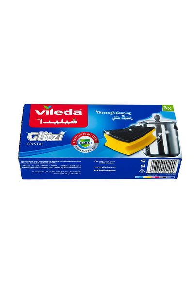 Vileda Glitzi Sponge Scourer Dish Washing High Foam 3 pcs