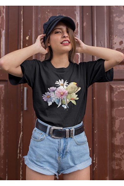 ArtYus Unisex Bărbați/Femei Floral Colorat cu imprimeu supradimensionat bumba...