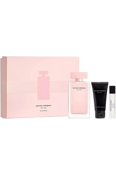 Narciso Rodriguez Narciso Rodriguez For Her 3 Piece Gift Set: Eau De Toilette 100ml - Body Lotion 50ml - Shower Gel 50