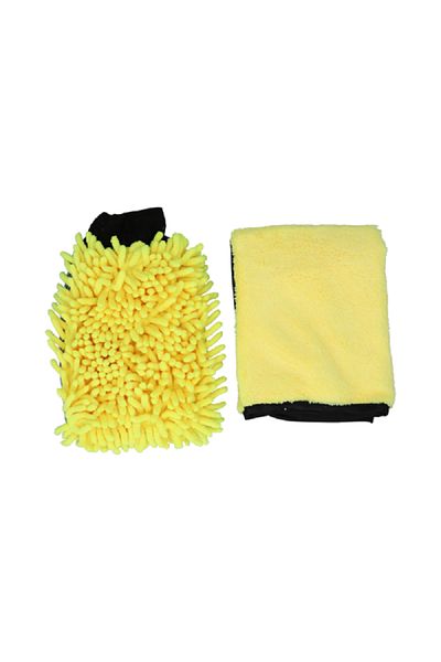 AUTOSMART 2-Piece Highly Absorbent Soft Microfiber Car Wash Kit