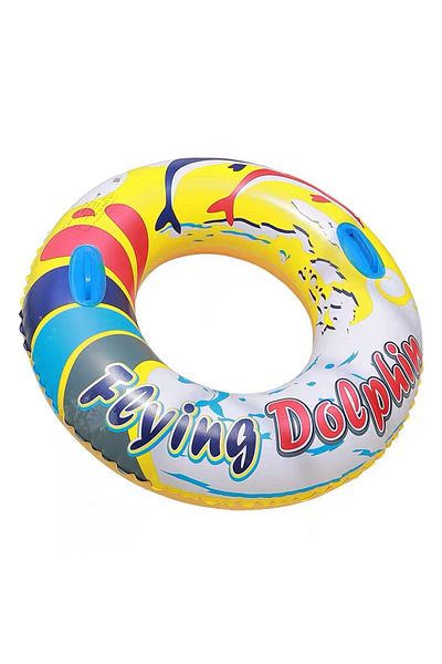 BaoBao Baobao Flying Dolphin 90 cm inflatable ring with handles, children 8+ and adults, pool/sea