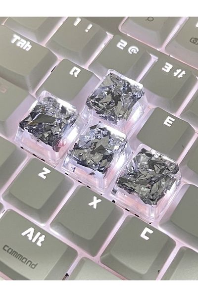 Choice black 4Pcs High Quality Hot Sale Colorful Translucent Key Caps Cross Shaft Mechanical Keyboard Keyca