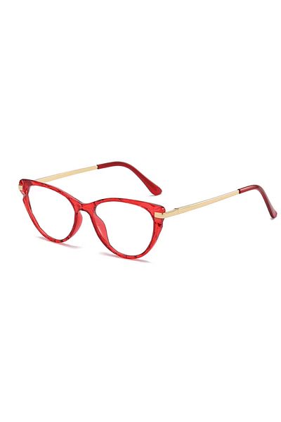 Toz Vintage Povelle Red Patterned Blue Light Protection Vintage & Retro Glasses